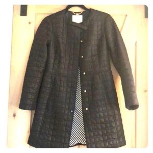 Kate Spade Quilted Coat, Black XS TP